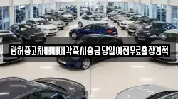 관허중고차매매매각즉시송금당일이전무료출장견적