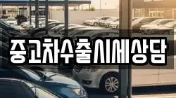 중고차수출시세상담