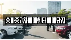송파중고차매매센터매매단지