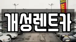 개성렌트카