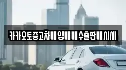 카카오토중고차매입매매수출판매시세