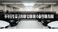 카카오토중고차매입매매수출판매시세