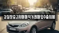 김실장중고차매매직거래매입수출시세