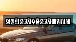 성실한중고차수출중고차매입시세