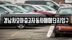 경남차모아중고자동차매매단지입구