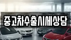 중고차수출시세상담