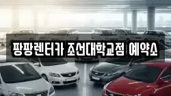 팡팡렌터카 조선대학교점 예약소