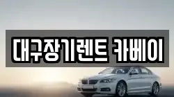 대구장기렌트 카베이