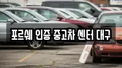 포르쉐 인증 중고차 센터 대구