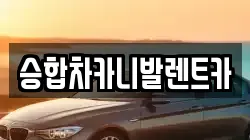 승합차카니발렌트카
