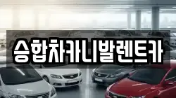 승합차카니발렌트카