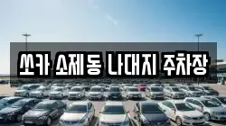 쏘카 소제동 나대지 주차장