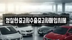 성실한중고차수출중고차매입시세