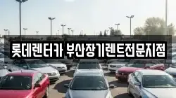 롯데렌터카 부산장기렌트전문지점