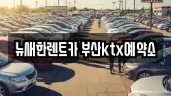 뉴새한렌트카 부산ktx예약소