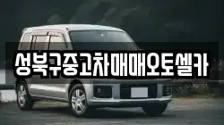 성북구중고차매매오토셀카