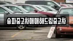 송파중고차매매해드림중고차