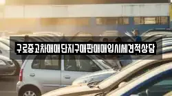 구로중고차매매단지구매판매매입시세견적상담