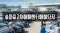 송파중고차매매센터매매단지