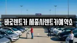 바로렌트카 세종시렌트카예약소