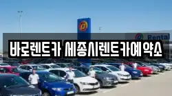 바로렌트카 세종시렌트카예약소