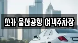 쏘카 울산공항 여객주차장