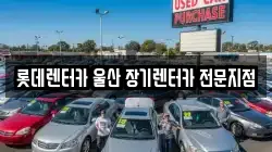 롯데렌터카 울산 장기렌터카 전문지점