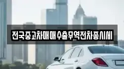 전국중고차매매수출무역전차종시세