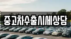 중고차수출시세상담