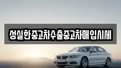 성실한중고차수출중고차매입시세