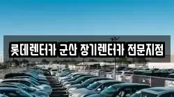 롯데렌터카 군산 장기렌터카 전문지점