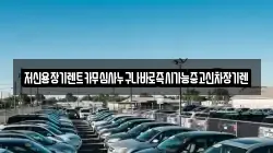 저신용장기렌트카무심사누구나바로즉시가능중고신차장기렌