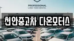 천안중고차 다온모터스