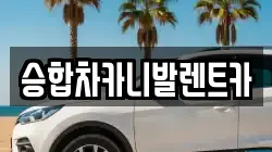 승합차카니발렌트카