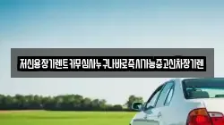 저신용장기렌트카무심사누구나바로즉시가능중고신차장기렌