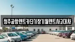 청주공항렌트카단기장기월렌트사고대차