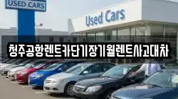 청주공항렌트카단기장기월렌트사고대차