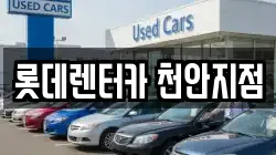 롯데렌터카 천안지점