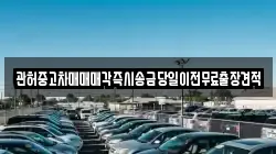 관허중고차매매매각즉시송금당일이전무료출장견적