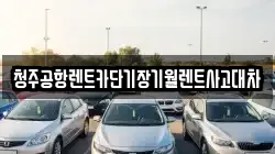 청주공항렌트카단기장기월렌트사고대차
