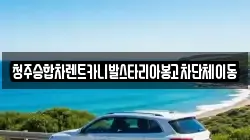 청주승합차렌트카니발스타리아봉고차단체이동