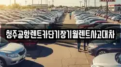청주공항렌트카단기장기월렌트사고대차