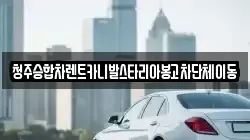 청주승합차렌트카니발스타리아봉고차단체이동